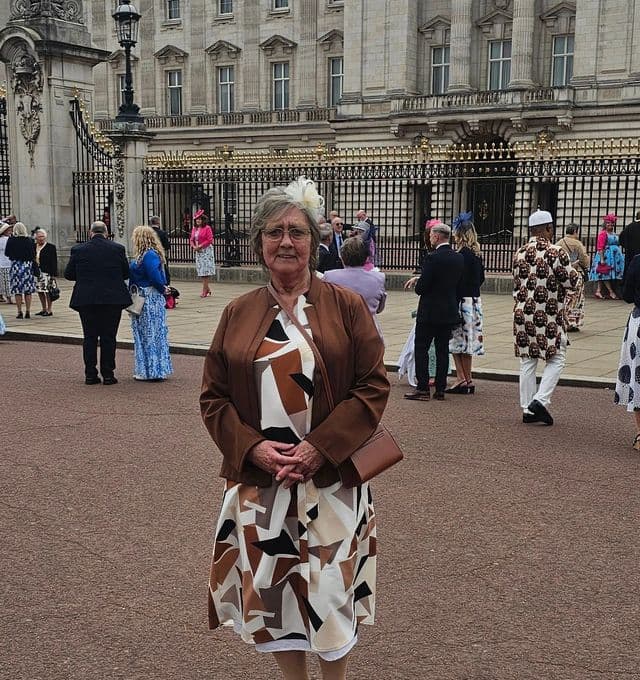 Shirley at Buckingham Palace