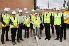 Construction - Former Hampshire Rose Public House site in Fareham, Hampshire.