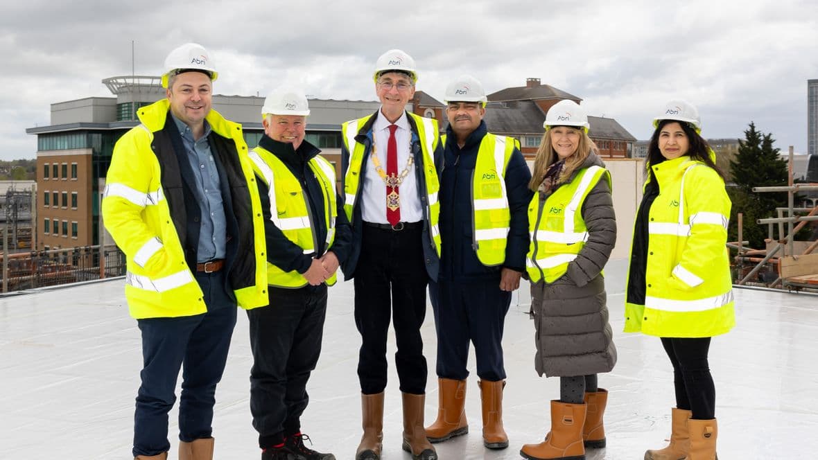 Group Photo - Gavin Board, John Kelly, Mayor Tony Page, Cllr Mohammed Ayub, Cllr Karen Rowland, Mandeep Dhadwal