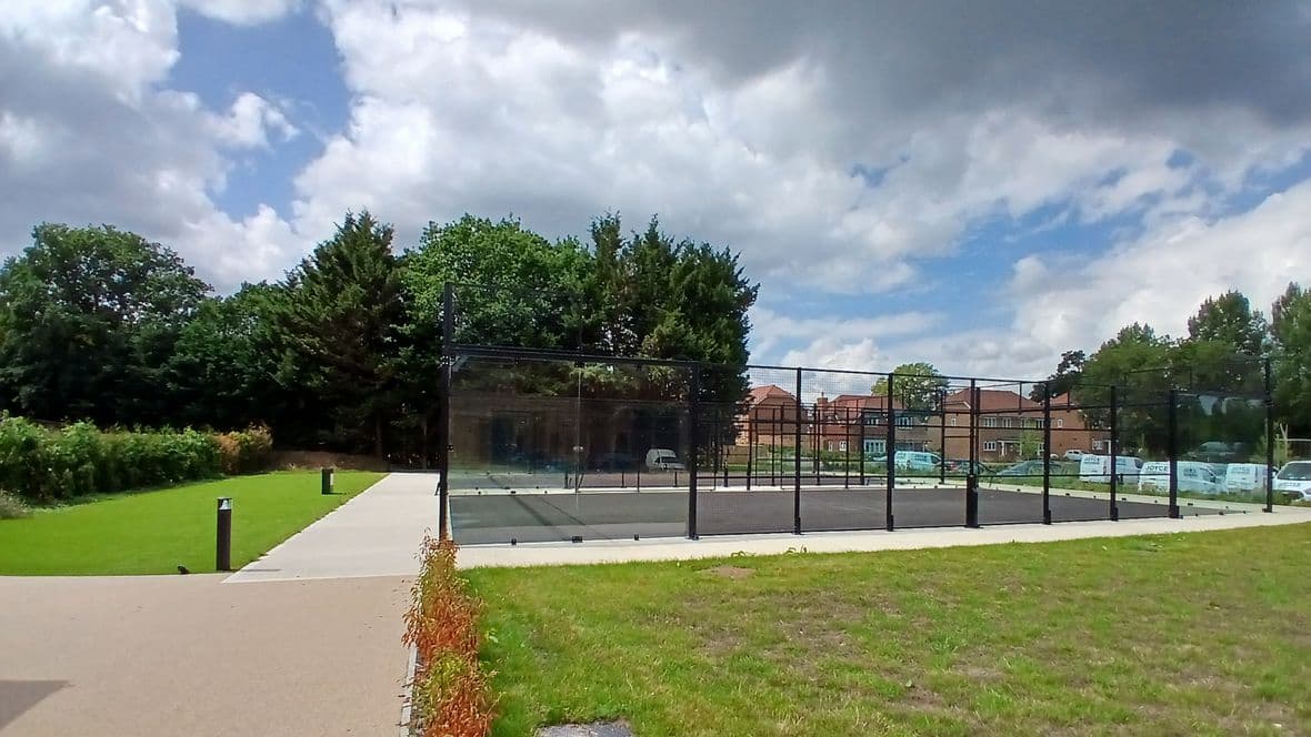 Sports area at Manorwood, West Horsley